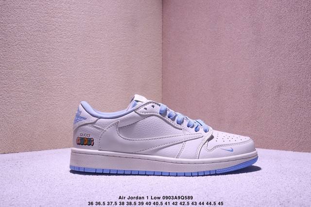 Travis Scott X Fragment Design X Jordan Air Jordan 1 Low Og Sp 古驰联名 “天蓝米白” 多方联名合