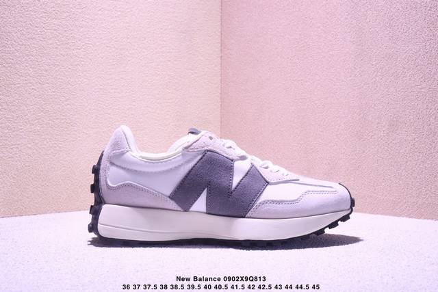 真标New Balance 327系列 复古休闲运动慢跑鞋 以更纯粹的复古风格设计打造的全新造型 侧身还以解构设计 将 N 字标志以做旧压花样式呈现 Xm090
