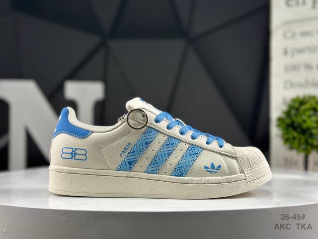 公司级带半码 阿迪达斯 Adidas贝壳头休闲板鞋 独家控货 平台正单 全鞋百分百原材料 全鞋电脑针车 Logo针车间距针数原版一致 皮料切割冲裁零瑕疵 原鞋一