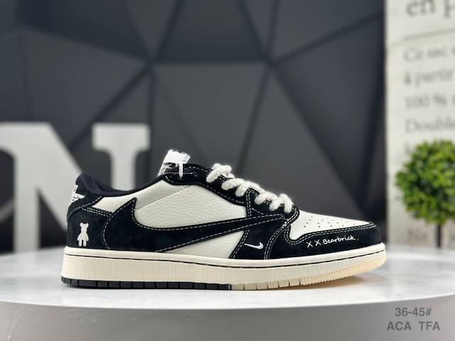 头层 耐克 Travis Scott X Fragment Design X Air Jordan 1 Low Og Sp Aj1 乔1 低帮文化休闲板鞋 货号