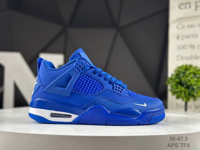 真标耐克Nike Air Jordan 4 Retro 迈克尔 乔丹Aj4代中帮复古休闲运动文化篮球鞋 货号:Hf4340-400 Aps 尺码:36 36.5
