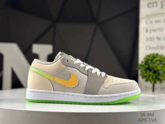 新配色 头层耐克 Jordan Air Jordan 1 Erase Your Mistakes 百搭 耐磨 低帮 篮球鞋 灰粉色 码数：36-46 货号：Hq