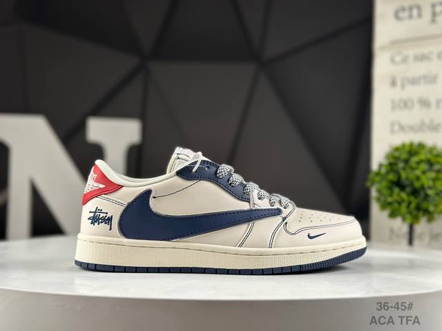 头层耐克Air Jordan 1 Low 此款主张打破传统的工业化流水线设计限制，以Made By Ideas的超级创意为理念，集结众多潮流设计师，结合时下最I