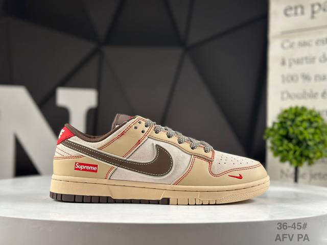 福利特价 头层耐克 Nike Dunk Low 复古板鞋，尽情迈步，彰显个性风采。采用牛柔软皮革鞋面，经久耐穿，塑就如元年款 Dunk 般的复古质感。鞋头透气孔