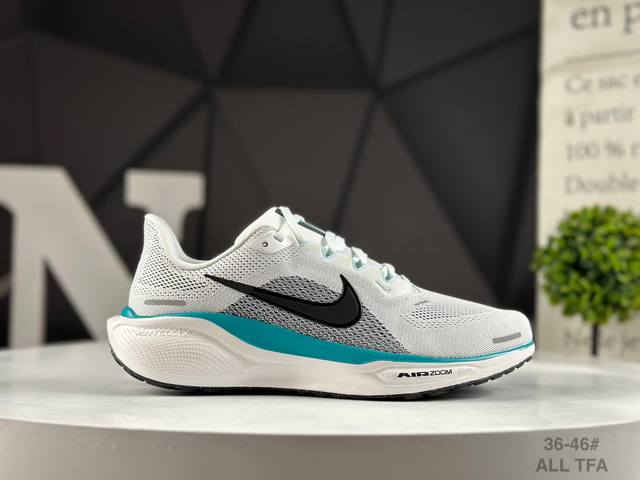 公司级耐克 Nike Air Zoom pegasus 41 耐克 超级飞马涡轮增压马拉松休闲运动慢跑鞋采用全新双层超轻透气网眼布材质 内里嵌入定型海绵 中底搭