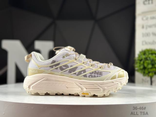公司级Hoka Mafate Speed Three 2玛法特 超轻厚底轻量山地跑步鞋 滚动平衡科技和适度的脚后跟倾斜角度 可平稳步伐体验和柔软的脚感 鞋面采用