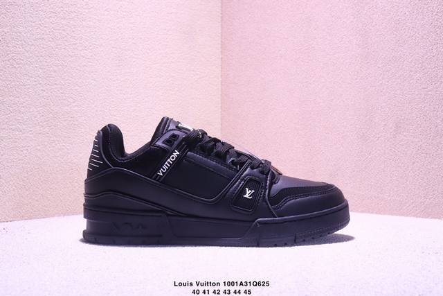 真标Louis Vuitton Trainer Sneaker Low 全新 Lv 路易威登 休闲运动文化百搭板鞋 尺码:40-45 Xm 1Q625