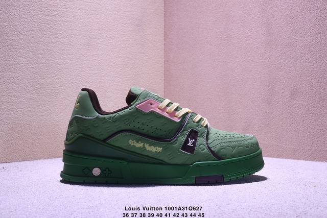 真标Louis Vuitton Trainer Sneaker Low 全新 Lv 路易威登 休闲运动文化百搭板鞋 尺码:36-45 Xm 1Q627