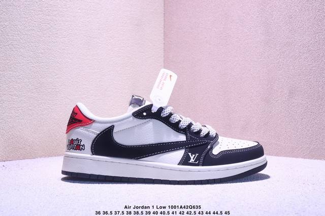 海外爆款限量发售！Travis Scott X Fragment Design X Jordan Air Jordan 1 Low Og Sp “Lv联名 红尾