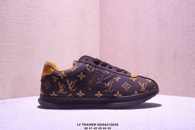 路易威登 Lv Trainer Sneaker 2025年联名款 驴牌新款Lv联名阿甘跑步运动鞋 训练鞋 Chill 感时髦尖子生Lv25复古芭蕾舞德训鞋复古德
