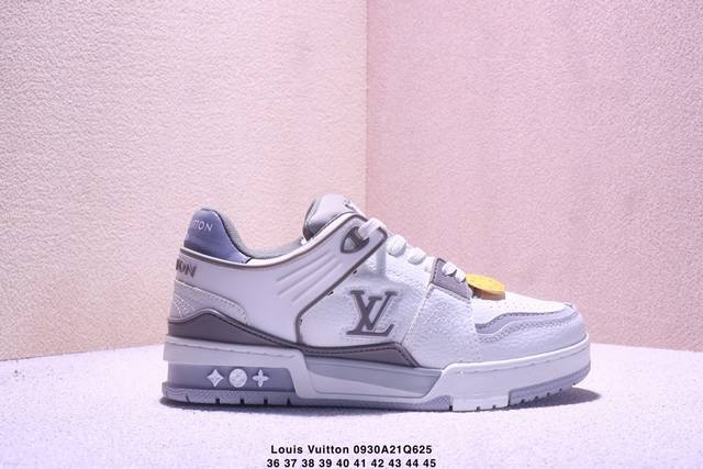 真标Louis Vuitton Trainer Sneaker Low 全新 Lv 路易威登 休闲运动文化百搭板鞋 Xm0930Q625