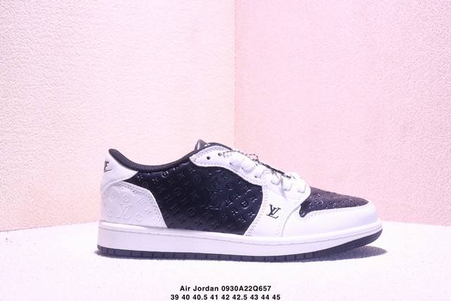 耐克Nike Air Jordan 1 Low Aj1 Lv联名款乔丹一代低帮经典复古文化休闲运动篮球鞋 Xm0930Q657