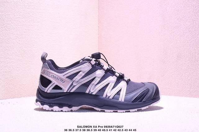 Salomon萨洛蒙 Xa pro 3D Adv 户外运动 网布减震防滑包裹性支撑 低帮 休闲跑步鞋 36 36.5 37 38 38.5 39 40 40.5