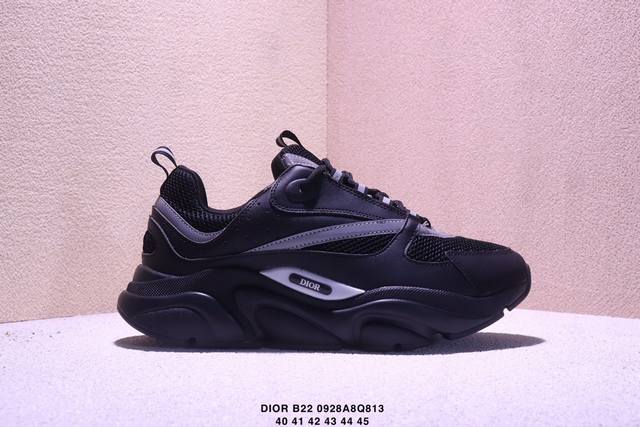 真标Dior迪奥 B22 牛皮 科技网布 舒适日常 低帮 生活休闲鞋 尺码:40-45 Xm0928Q813