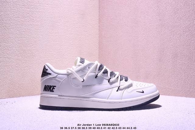 Travis Scott X Fragment Design X Jordan Air Jordan 1 Low Og Sp “黑Logo抽绳” 多方联名合作融
