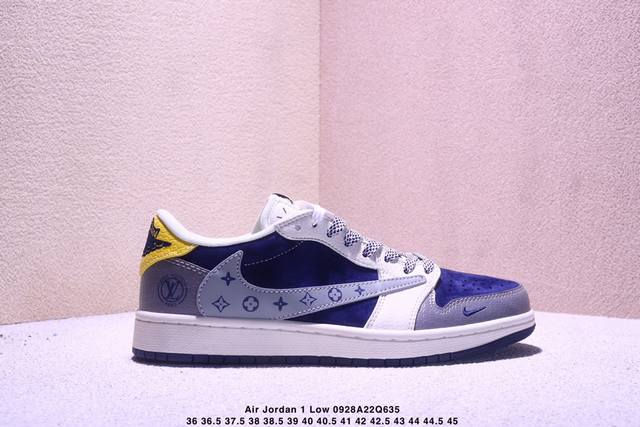 Travis Scott X Fragment Design X Jordan Air Jordan 1 Low Og Sp “Nike联名 蓝白棕” 多方联名