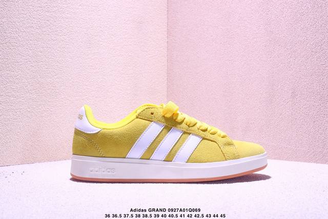 真标：Adidas Grand Courtbeat Base 00S 休闲 耐磨 低帮 板鞋 货号:Ih6184 尺码:36 36.5 37 38 38.5 3