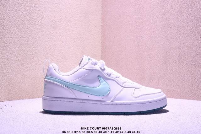 真标Nike Court Borough Low 耐克 低帮百搭透气休闲运动板鞋 经典耐用的设计 兼顾舒适脚感和出众风范 演绎匠心之作 结构性的支撑贴合感结合复