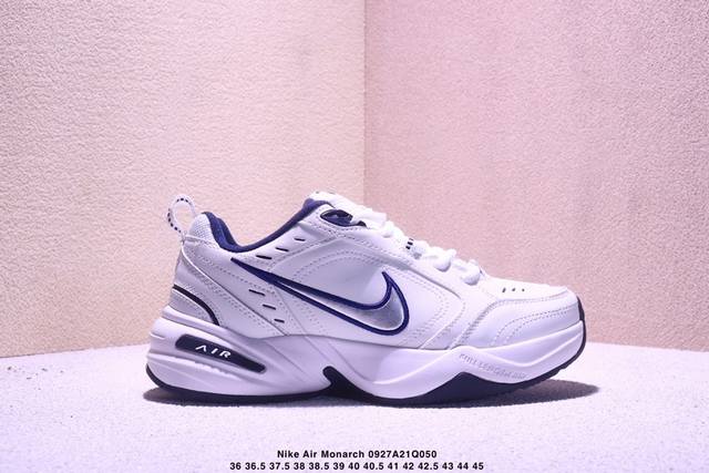 公司级Nike Air Monarch Iv皮革 日常百搭 減震防滑 低帮生活休闲鞋 货号:415445-168 尺码:36 36.5 37.5 38 38.5
