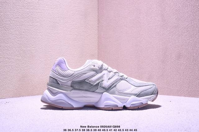 公司级New Balance 9060系列 新百伦 复古休闲运动慢跑鞋 鞋面大身由空间双格及磨砂鞋面拼接而生 采用大面积网眼以及麂皮材质覆盖鞋身 还原经典气质