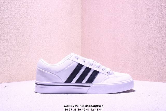 阿迪达斯 Adidas Vs Set 复古帆布透气情侣休闲经典板鞋 Xm0926Q546