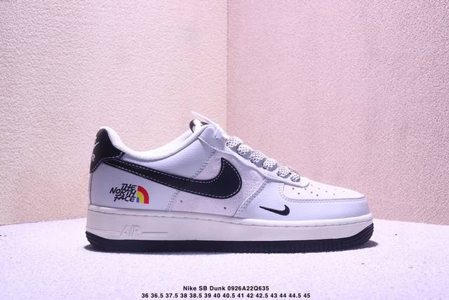 海外限量发售！公司级Nike Air Force 1 '07 Low “北面联名 蓝绿”空军一号 低帮 运动鞋 休闲鞋 折边针车 工艺难度大 原楦头原纸板 原装