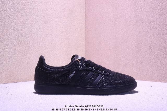 真标Adidas Originals Samba 桑巴舞系列阿迪达斯 三叶草 绅士德训足球风百搭低帮休闲运动板鞋 货号:Ki6264 尺码:36 36.5 37