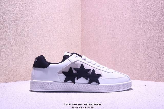 真标Amiri Skeleton Low-Skel Top Sneakers 埃米尔骨骼系列 低帮 经典百搭休闲运动板鞋 尺码:40-45 Xm0924Q898