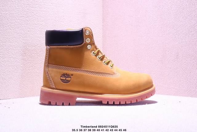 真标Timberland添柏岚 户外休闲经典大黄靴 马丁靴 宽版 短筒 尺码:35-46 Xm0924Q625