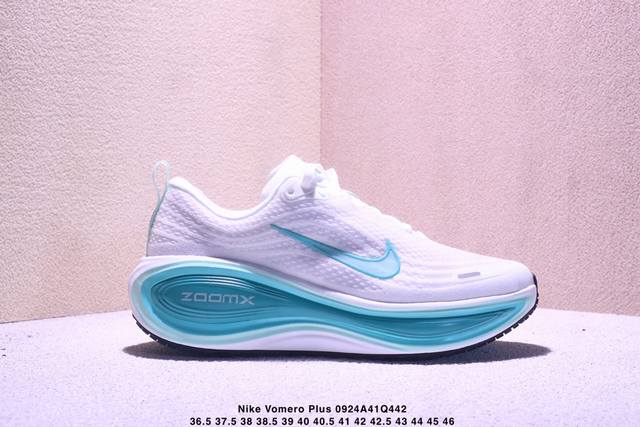 Nike Vomero plus 时尚舒适 网布防滑耐磨 低帮跑步鞋 女款 白绿 尺码35.5-46 Xm0924Q442