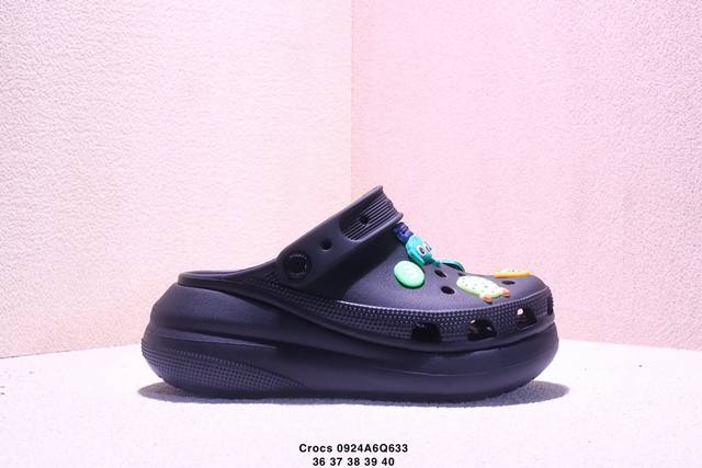 东莞顶级货，终身质保，无盒软包 ，随机配送Diy鞋扣装饰鞋花。 Crocs 卡骆驰 明星上脚同款 经夏季经典两用沙滩洞洞鞋 凉鞋拖鞋。 Crocs的核心理念：轻