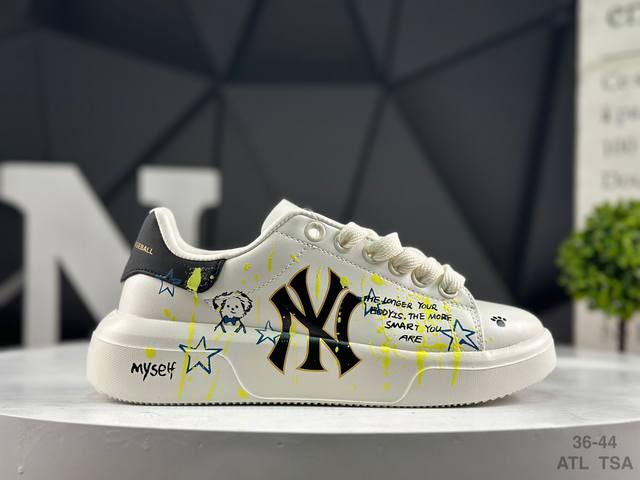 Mlb Chunky Liner New York Yankees 定制配色学长鞋系列低帮老爹风轻量**厚底百搭休闲运动慢跑鞋 货号：3Asxccb3N Gp3
