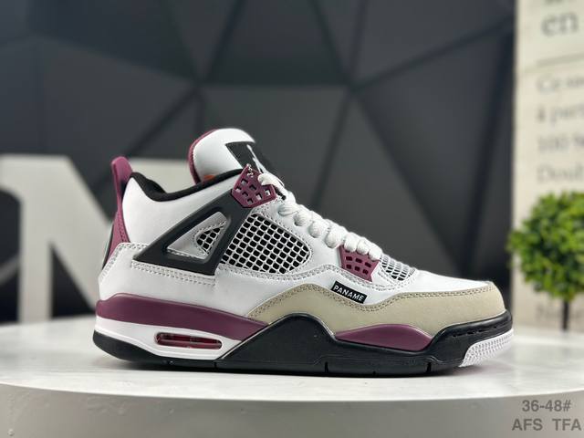 耐克 Air Jordan Aj4 Retro 全套原纸板楦头开发 原厂特供皮料加持 确保原汁原味 完美呈现四代版型 一比一鞋头弧度高度鞋身弧度 数据细节工艺流