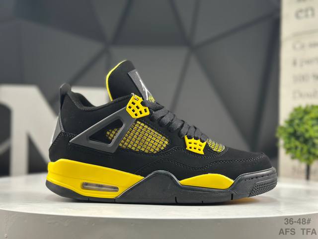 耐克 Air Jordan Aj4 Retro 全套原纸板楦头开发 原厂特供皮料加持 确保原汁原味 完美呈现四代版型 一比一鞋头弧度高度鞋身弧度 数据细节工艺流