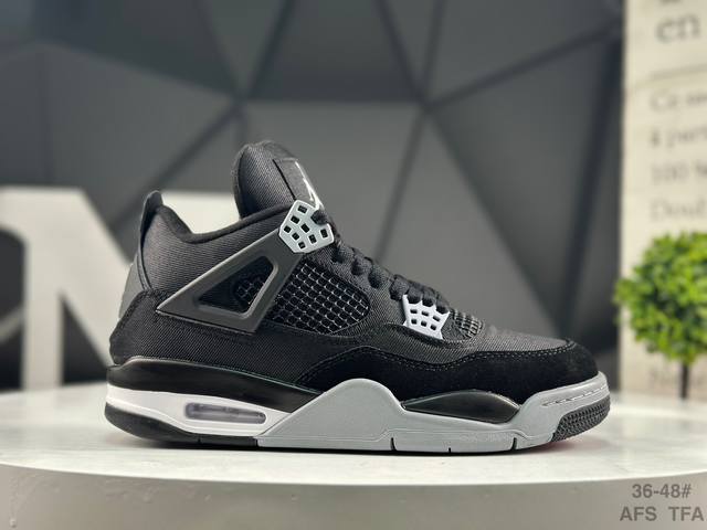 耐克 Air Jordan Aj4 Retro 全套原纸板楦头开发 原厂特供皮料加持 确保原汁原味 完美呈现四代版型 一比一鞋头弧度高度鞋身弧度 数据细节工艺流
