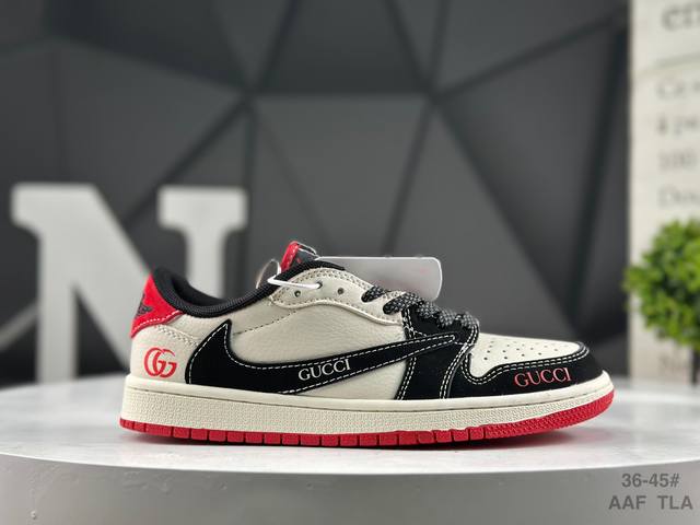 福利特价 耐克 Nike Air Jordan 1 X Travis Scott Aj1倒勾 乔一倒钩 ‘Diy’定制 耐克 低帮文化篮球鞋 完美品质出货 细节