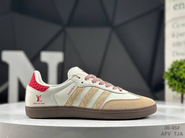 阿迪达斯 Adidas Samba Og桑巴德迅板鞋立体Samba烫金Logo 区别市场一切版本 针车走线 冲孔均为最高标准打造 后跟港宝材料定型 反口弧度完美