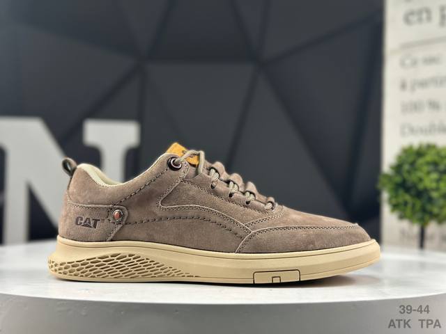 Cat纯原 广东大厂 新款 推土机 休闲时尚 男士休闲皮鞋 原单品质真标公司卡特男鞋广东纯原 历年经典热销款 新款头层牛皮耐磨防滑橡胶大底 固特异工艺 永不开胶