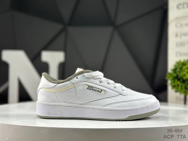 Reebok 锐步 Club C系列 Jjjjound White Qlive 运动舒适 减震耐磨 低帮休闲板鞋 货号:Gx9657 Dv7763 Ig8240