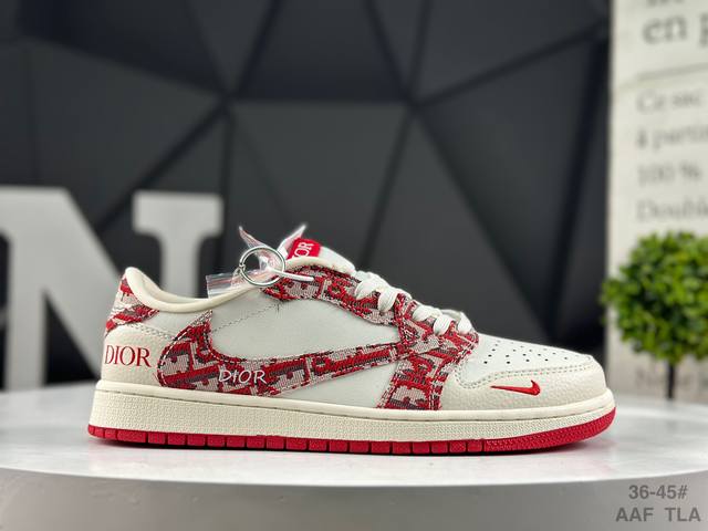 福利特价 耐克 Nike Air Jordan 1 X Travis Scott Aj1倒勾 乔一倒钩 ‘Diy’定制 耐克 低帮文化篮球鞋 完美品质出货 细节