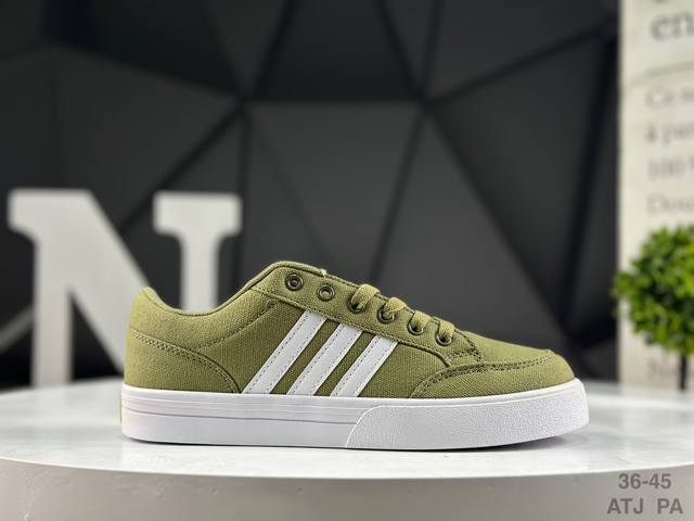 真标 阿迪达斯 Adidas Gvp Canvas Str 网球文化鞋 校园板鞋 低帮系带 帆布鞋 三叶草运动鞋 Eva中底轻质而且舒适，全橡胶大底经久耐用，鞋