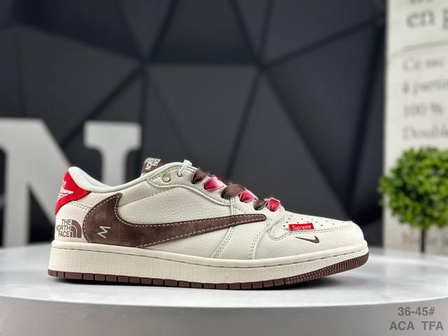 耐克 Travis Scott X Fragment Design X Jordan Air Jordan 1 Low Og Sp “北面联名 米棕小红标” 多