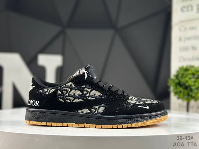 福利特价 公司级 耐克 Nike Air Jordan 1 X Travis Scott Aj1倒勾 乔一倒钩 ‘Diy’定制 耐克 低帮文化篮球鞋 完美品质出