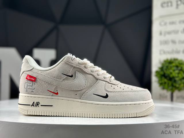 公司级 耐克 Nk Air Force 1'07 Low 空军一号低帮休闲板鞋 #定制皮料 原楦原纸板 纯正空军版型 高清洁度 内置全掌气垫 货号：Sj6698