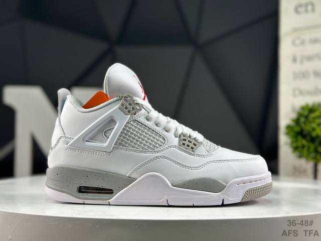 公司级带半码 耐克 Nigel Sylvester X Air Jordan 4 Og Aj4乔4 联名款男子文化篮球鞋 货号：Ct8527 100 尺码：如图