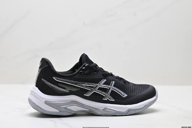 公司级Asics Netburner Ballistic Ff 4 亚瑟士 专业训练鞋 轻量舒适透气材质 升级全新缓震中底部位科技材质 货号:1053A070-