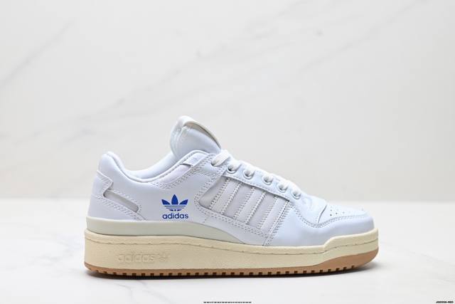 公司级Adidas Forum Low Cl三叶草低邦 经典魔术贴复古板鞋 男女潮流头层皮休闲鞋 原楦原数据开发 采用牛培皮革材质 全头层皮鞋面 原盒原标 专供