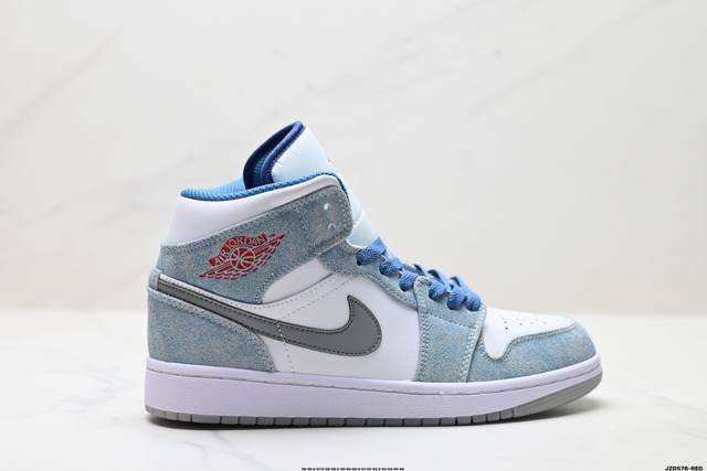 真标Nike Air Jordan 1 Retro Mid Aj1乔丹一代中帮经典复古文化休闲运动篮球鞋 货号:Dn3706-401 尺码:36 36.5 37