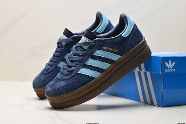 公司级Adidas Handball Spzl复单古品 三草叶厚休底闲防滑耐低磨帮板鞋 货号:Sd7634 尺码:35 36 36.5 37 38 38.5 3