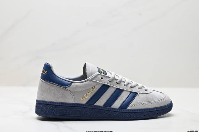 公司级Adidas Handball Spezial 官方正确版本 阿迪达斯经典款 复古休闲板鞋 全鞋采用反毛皮制作 牛筋耐磨大底 承载青春情怀的板鞋 经典三条